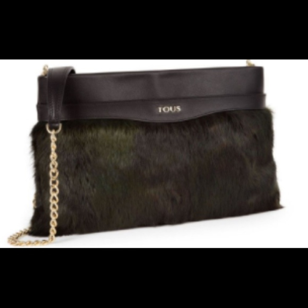 Tous bag_Faux fur crossbody bag and clutch.